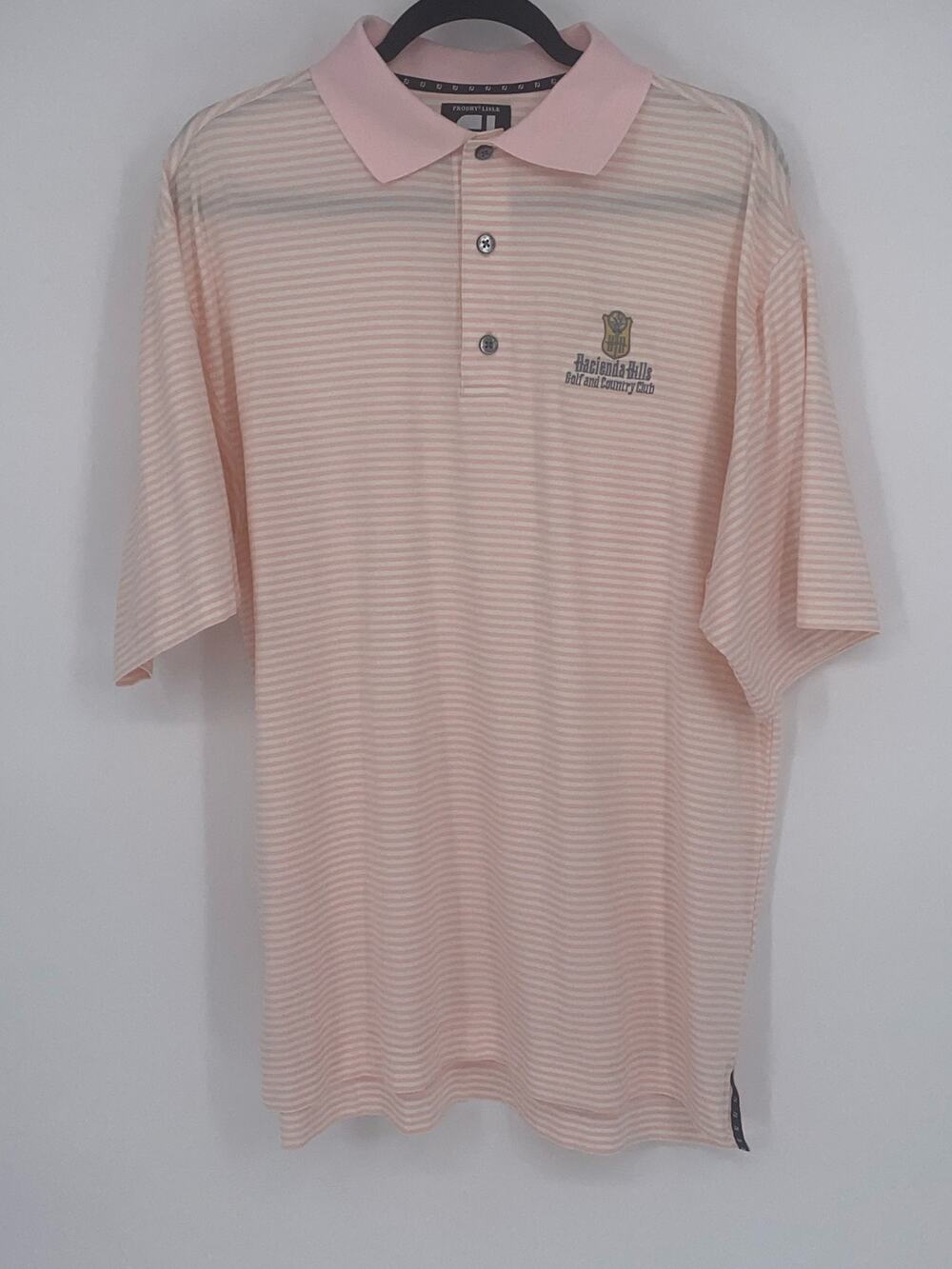 FootJoy Mens Golf Polos Pink and White